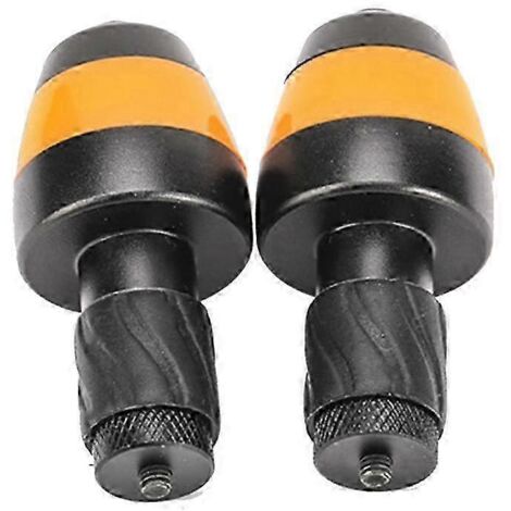 Lot de 2 embouts de poignées de vélo avec clignotants étanches, éclairage de guidon, accessoires de cyclisme, orange et noir