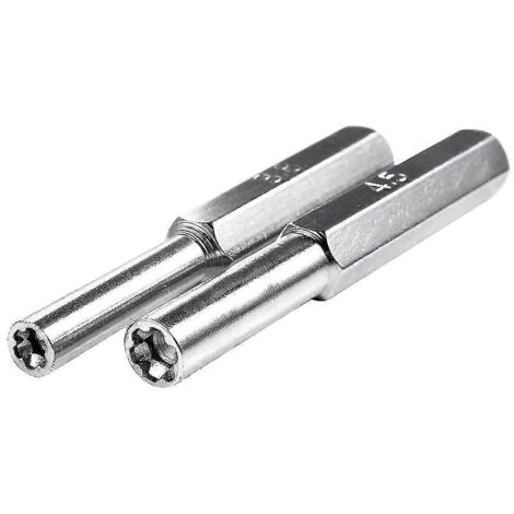Lot de 2 embouts hexagonaux de tournevis de sécurité 3,8 mm et 4,5 mm pour Nintendo NES et N64 (JikaixSilver)