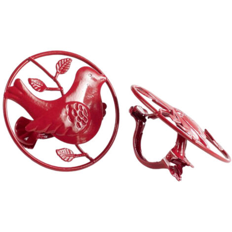 Lot de 2 Embrasses de Rideau "Passero" 8cm Rouge