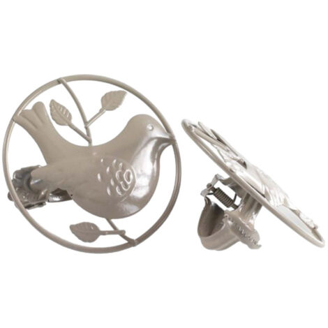 Lot de 2 Embrasses de Rideau "Passero" 8cm Taupe