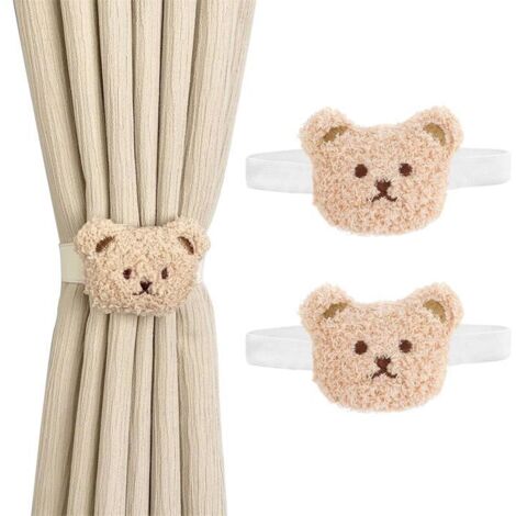 Lot de 2 embrasses de rideaux créatives, motif dessin animé mignon, attaches de rideau supports.