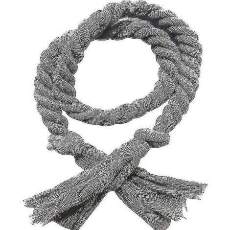 Lot de 2 embrasses de rideaux en corde de coton et lin tissée, couleur unie, décoration intérieure JikaixGrey