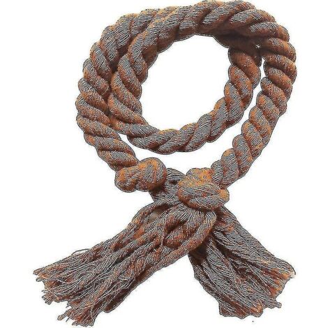 Lot de 2 embrasses de rideaux en corde de coton et lin tissée, couleur unie, pour décoration intérieure JikaixLight Coffee