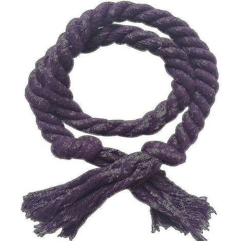 Lot de 2 embrasses de rideaux en corde de coton et lin tissée, couleur unie, pour décoration intérieure JikaixPurple