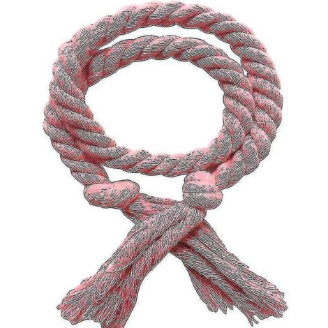 Lot de 2 embrasses de rideaux en corde de coton et lin tissée, couleur unie, rose clair, Jikaix