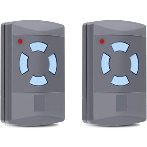Lot de 2 émetteurs manuels pour porte de garage Hörmann HSM4-868,4 canaux 868,3 MHz - Télécommande manuelle pour ouvre-porte de garage Hörmann SupraMatic, ProMatic, RotaMatic, LineaMatic - Contient 2