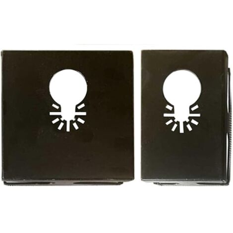 Lot de 2 emporte-pièces rectangulaires noirs en acier inoxydable pour plaques de plâtre et cloisons sèches