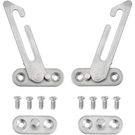 Lot de 2 entrebâilleurs de fenêtre en UPVC - En acier inoxydable 304 - Avec vis - Pour fenêtre à gauche et à droite