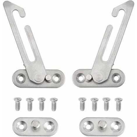 Lot de 2 entrebâilleurs de fenêtre en UPVC - En acier inoxydable 304 - Avec vis - Pour fenêtre à gauche et à droite