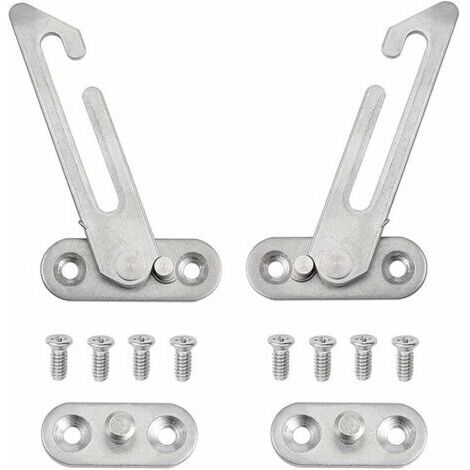 Lot de 2 entrebâilleurs de fenêtre en UPVC - En acier inoxydable 304 - Avec vis - Pour fenêtre à gauche et à droite
