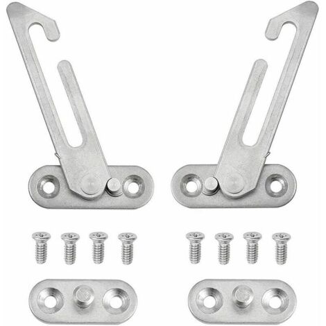 Lot de 2 entrebâilleurs de fenêtre en UPVC - En acier inoxydable 304 - Avec vis - Pour fenêtre à gauche et à droite，Fonepro,