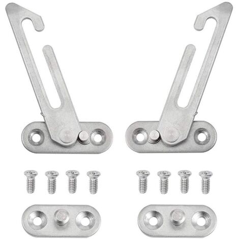 Lot de 2 entrebâilleurs de fenêtre en UPVC, en acier inoxydable 304, verrous de sécurité pour enfants avec vis pour fenêtre gauche et droite