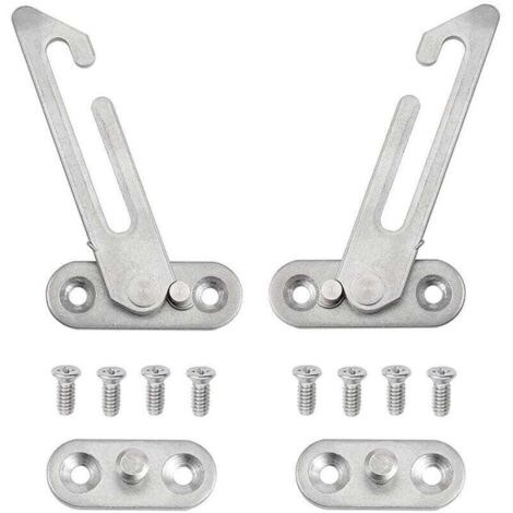 Lot de 2 entrebâilleurs de fenêtre en UPVC, en acier inoxydable 304, verrous de sécurité pour enfants avec vis pour fenêtre gauche et droite