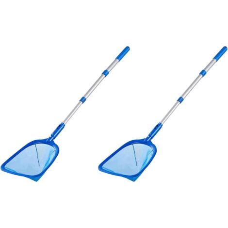 Lot de 2 épuisettes Piscine avec Manche en 3 Sections, épuisette à Mailles Fines, télescopique, Ultra-Fine pour Étang -