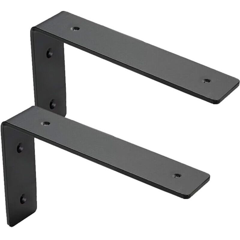 Lot de 2 Equerre Etagere Murale, Supports Pour étagères Lourdes Industrielles, Equerre Charge Lourde, Supports en L, 5 mm d'épaisseur avec Vis (15 cm) Lot de 2 Equerre Etagere Murale, Supports Pour étagères Lourdes Industrielles, Equerre Charge Lourde, Supports en L, 5 mm d'épaisseur avec Vis (15 cm)