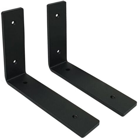 Lot de 2 Equerre Etagere Murale, Supports Pour étagères Lourdes Industrielles, Equerre Charge Lourde, Supports en L, 5 mm d'épaisseur avec Vis (15 cm)