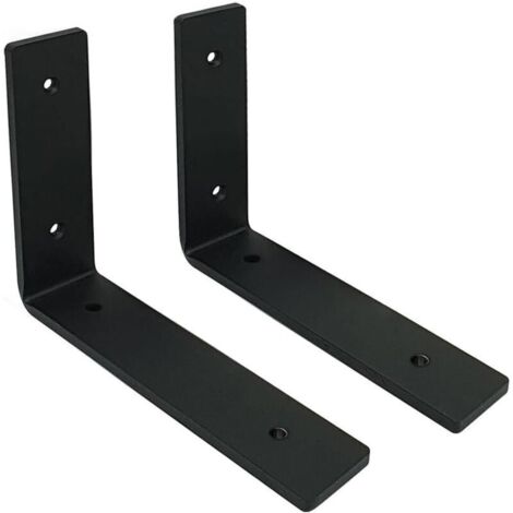 Lot de 2 Equerre Etagere Murale, Supports Pour étagères Lourdes Industrielles, Equerre Charge Lourde, Supports en L, 5 mm d'épaisseur avec Vis (15 cm)