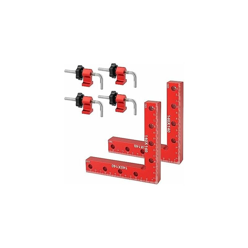 Élever votre Travail du Bois à un Niveau Supérieur - Lot de 2 Équerres de Positionnement à 90Degrés en Alliage d'Aluminium pour Armoires, Cadres