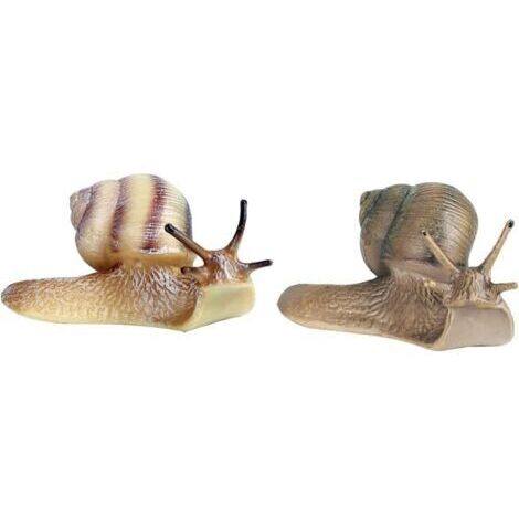 Lot de 2 escargots miniatures en résine pour décoration de jardin