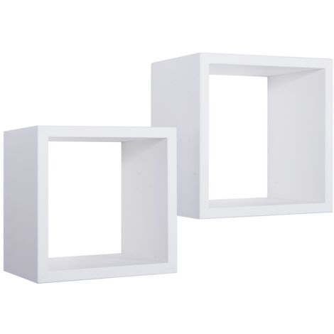 Lot de 2 étagères cube murales design Q-Bis Maxi - Blanc