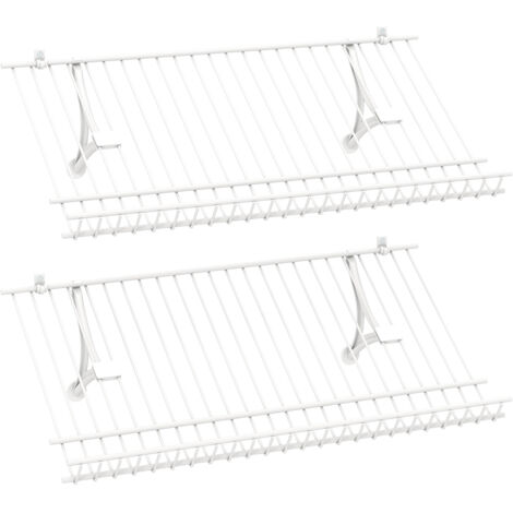 Lot de 2 Étagères de Placard Murales, Étagères en Fil Métallique Flottante de 61 CM, pour Cadre Photos, Support Mural pour Salon, Chambre