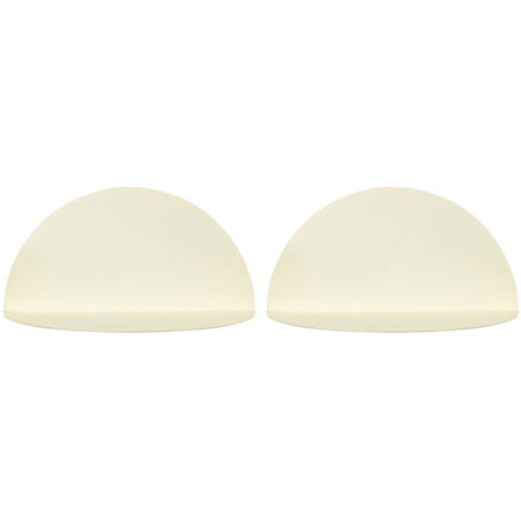 Lot de 2 étagères murales demi-cercle en métal L17,5cm - Beige - Nuagio