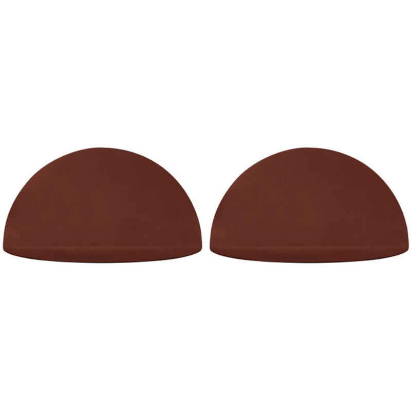 Drawer - Lot de 2 étagères murales demi-cercle en métal L17,5cm - Bordeaux - Nuagio
