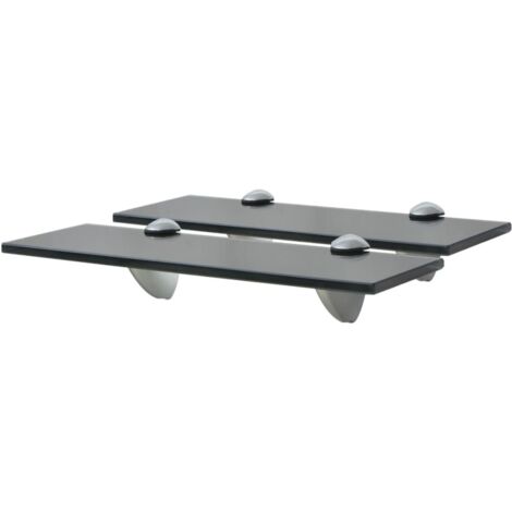 Lot de 2 Étagères murales pour Salon Bureau Chambre Verre 30 x 10 cm 8 mm -BV19828