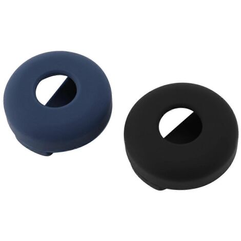 (Lot de 2), Étui pour collier d'animal de compagnie compatible avec les Airtags, anti-perte noir et bleu