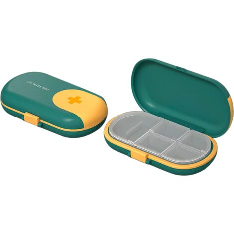 Lot de 2 étuis à pilules portables (vert)