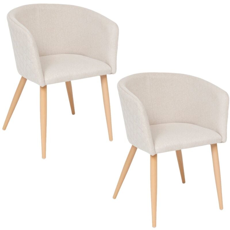 Lot de 2 fauteuils à diner en velours marlo