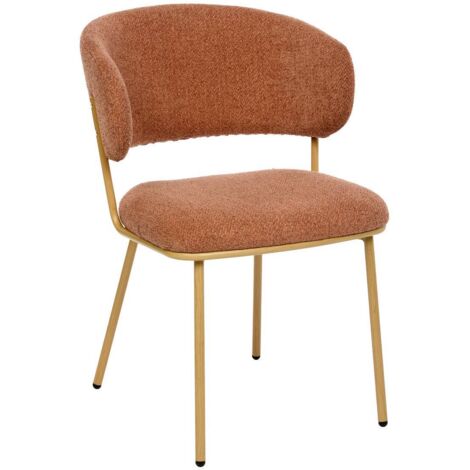 Lot de 2 fauteuils Alba en tissu Terracotta L58xP54xH79 cm - Atmosphera créateur d'intérieur