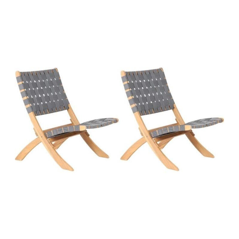 Beau Rivage - Lot de 2 Fauteuils bas de jardin verone gris clair