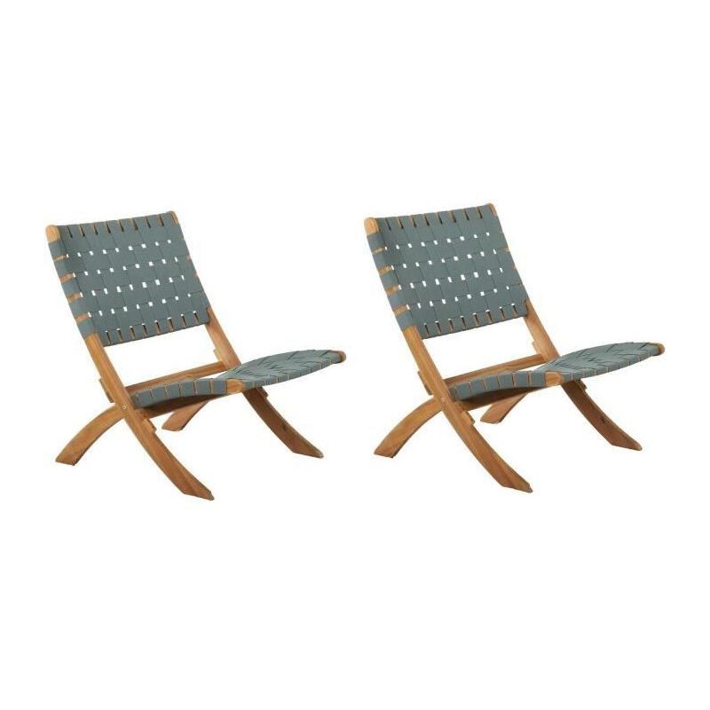 Lot de 2 Fauteuils bas de jardin verone Vert