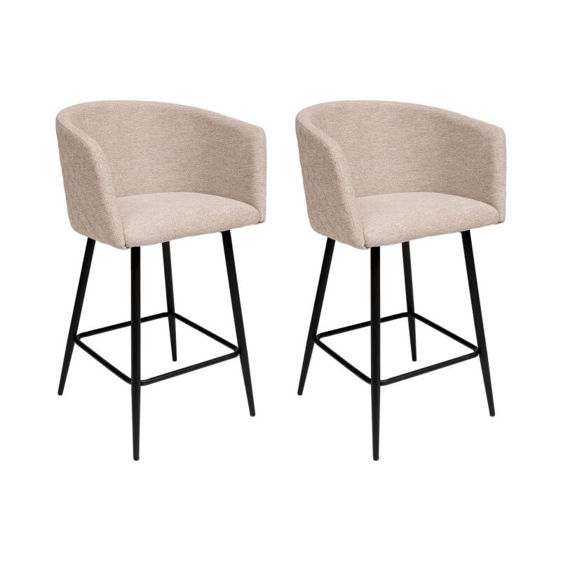 Lot de 2 Fauteuils de Bar "Marlo" 101cm Beige