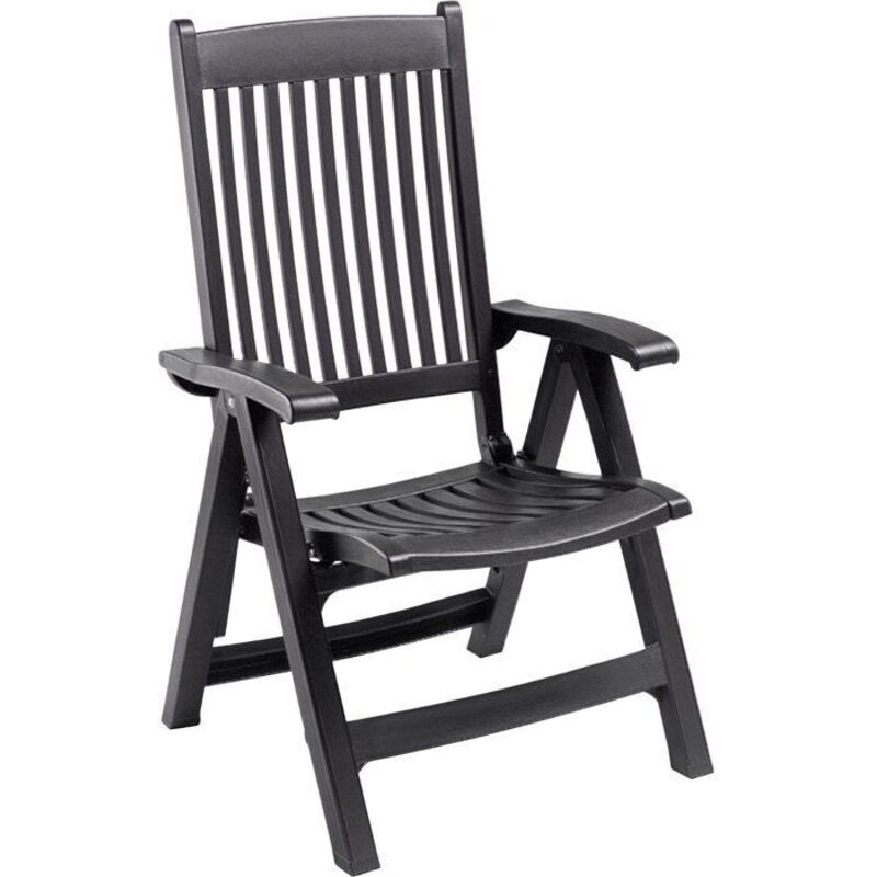 Lot de 2 fauteuils de jardin - GROSFILLEX - DR Iruba - Anthracite - Résine Lot de 2 fauteuils de jardin - GROSFILLEX - DR Iruba - Anthracite - Résine