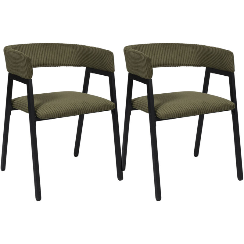 Fauteuil Design Cotele Scott Vert - Lot De 2 Fauteuil Design Cotele Scott Vert - Lot De 2