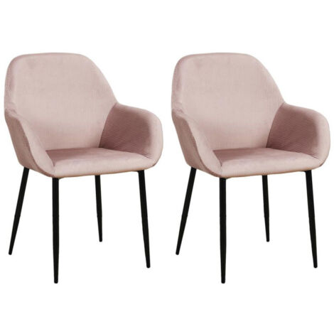 Lot de 2 Fauteuils Design "Giulia" 85cm Rose