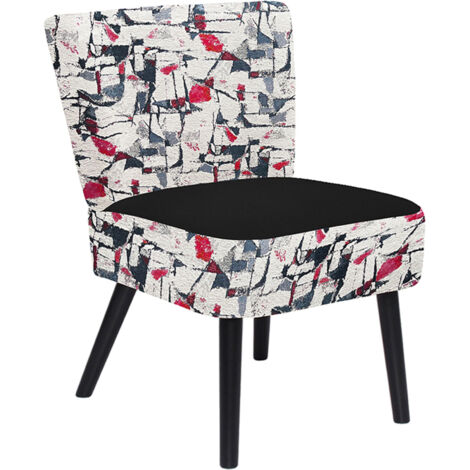 Lot de 2 fauteuils en velours noir et multicolore - LOOP