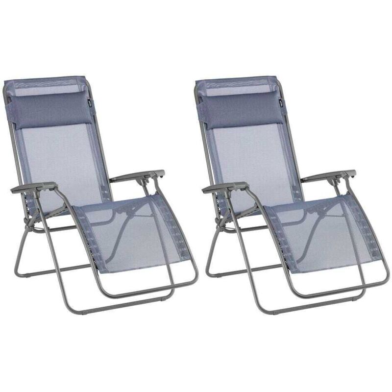 Lot De 2 Fauteuils Relax Zéro Gravité - Rclip - Batyline® Iso - Bleu Ocean - Lafuma Mobilier