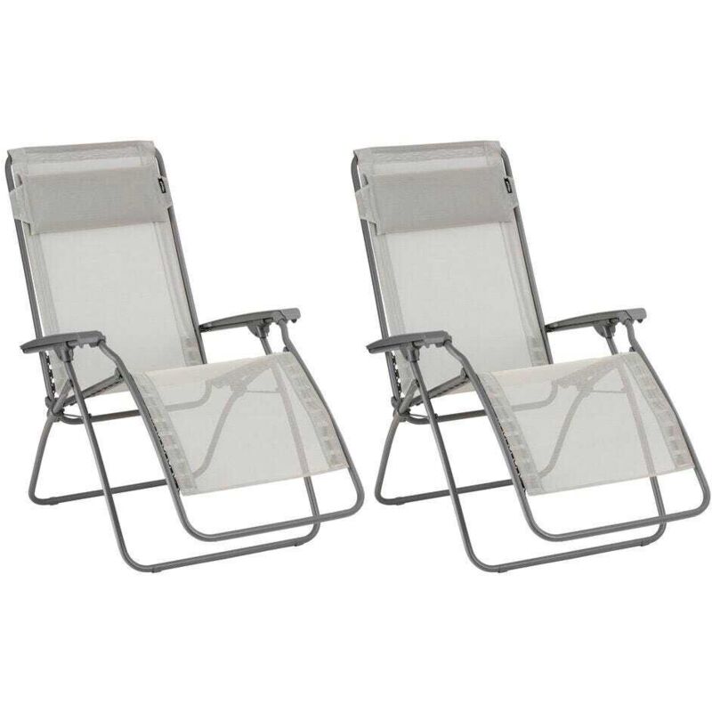 Lot De 2 Fauteuils Relax Zéro Gravité - Rclip - Batyline® Iso - Beige Seigle - Lafuma Mobilier