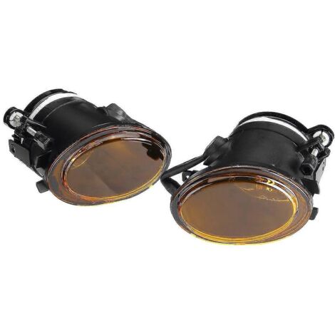 Lot de 2 feux antibrouillard avant jaunes de remplacement pour BMW E46 M3 II E39 M5 (2001-2006) 63177894017 63jaune noir