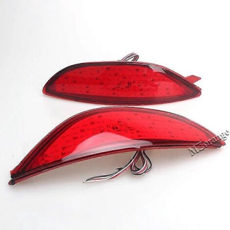 Lot de 2 feux arrière à LED pour Hyundai Accent/Verna/Solaris 2008-2015 et Brio (avec réflecteur, feu stop et antibrouillard) - Pièces auto
