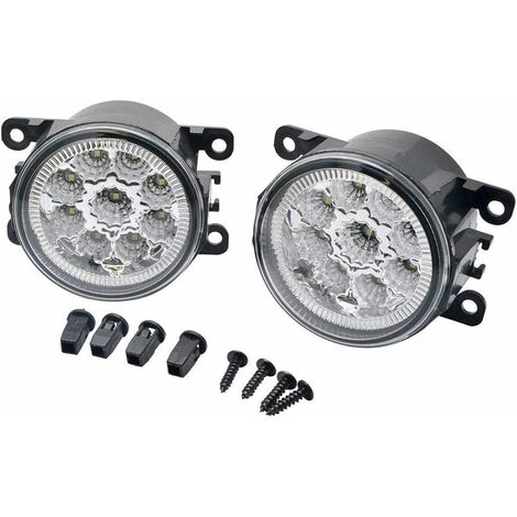Lot de 2 feux de brouillard avant 9 LED pour F0rd Fistresta MK6 MK7