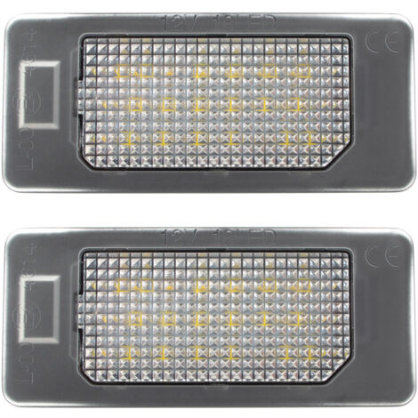 Lot de 2 feux de plaque d'immatriculation à LED pour Skoda Octavia III Rapid