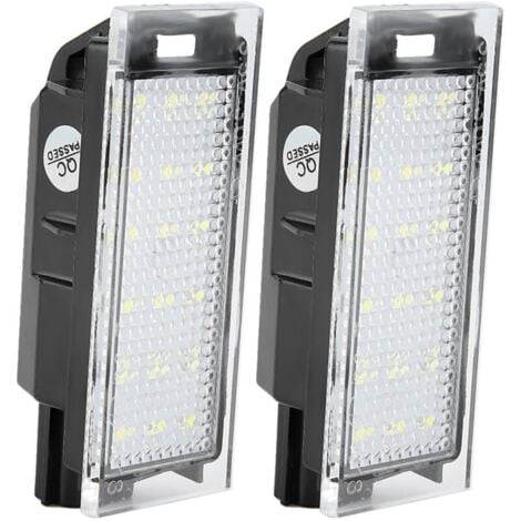 PECCPLNOM Lot de 2 feux de plaque d'immatriculation LED pour voiture Twingo/Clio/Megane/Lagane