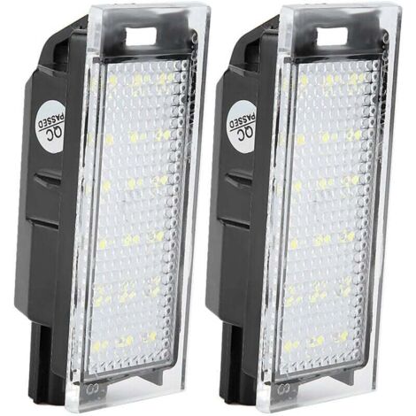 Lot de 2 feux de plaque d'immatriculation LED pour voiture Twingo/Clio/Megane/Lagane