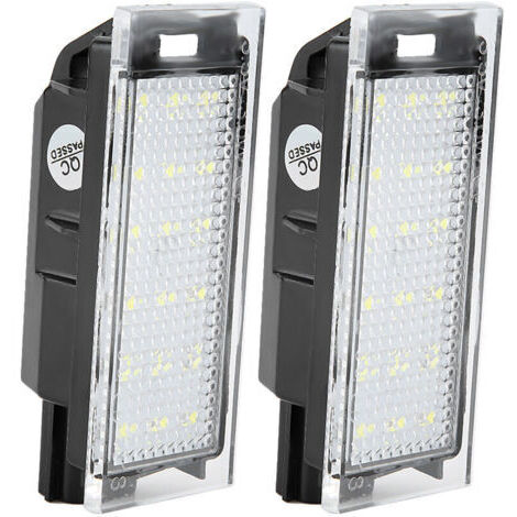 Lot de 2 feux de plaque d'immatriculation LED pour voiture Twingo/Clio/Megane/Lagane