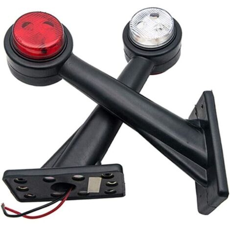 Lot de 2 Feux de Position Latéraux 12 V LED 20 cm pour Remorque Camion