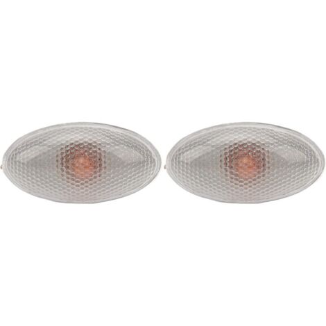 Lot de 2 feux de position latéraux LED 12V – Remplacement pour Peugeot 206 407 607 – Lumière jaune ambre – Haute luminosité et faible consommation